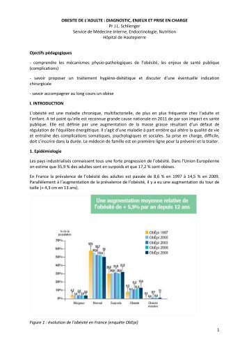 1 OBESITE DE L'ADULTE : DIAGNOSTIC, ENJEUX ET PRISE EN ...