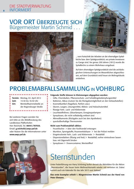 Liebe Mitbürgerinnen und Mitbürger - Stadt Vohburg