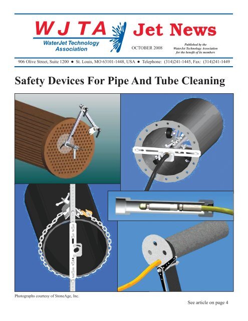 Safety Devices For Pipe And Tube Cleaning - Waterjet Technology ...
