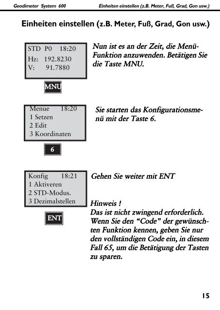 Kurzanleitung System 600