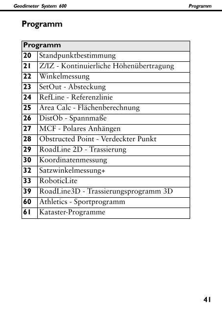 Kurzanleitung System 600