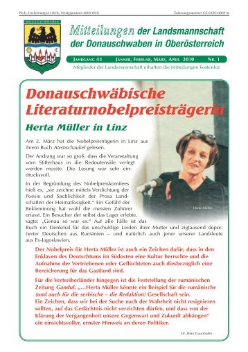 Mitteilungen 2010-01.pdf - Donauschwaben in OberÃ¶sterreich