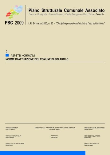 Piano Strutturale Comunale Associato - Comune di Faenza