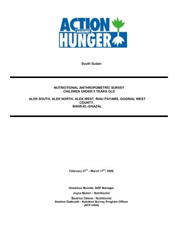 ACF-NUT-Sudan-Bahr-el-Gazal-Alek-Riau - Action Against Hunger