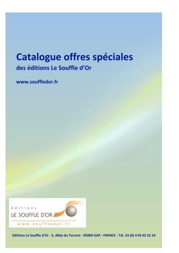Catalogue offres spéciales - Le Souffle d'Or