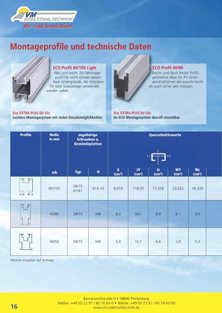 Wir sind Innovation! - VM Edelstahltechnik GmbH