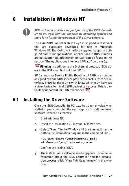 1 The AVM ISDN-Controller B1 PCI v4.0 - VoipAndGo