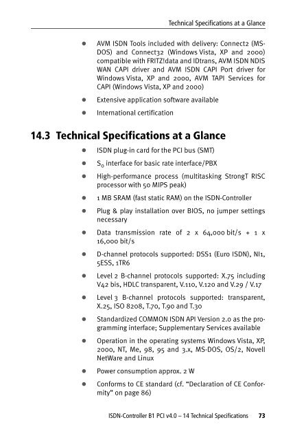 1 The AVM ISDN-Controller B1 PCI v4.0 - VoipAndGo