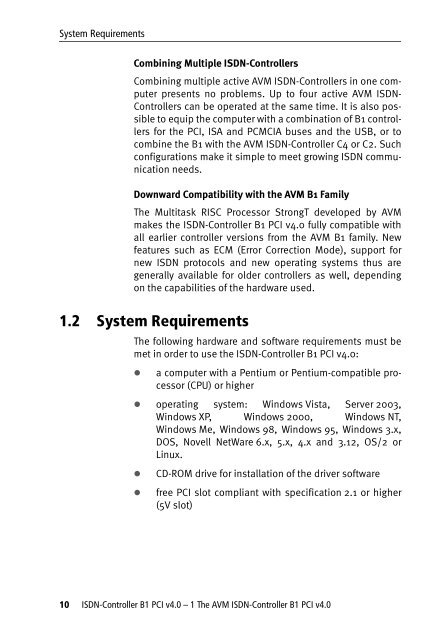1 The AVM ISDN-Controller B1 PCI v4.0 - VoipAndGo