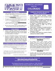 Workshop Description - National Coalition Against Domestic Violence