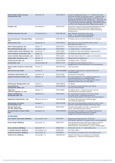 Mitgliedplus Liste_Mrz_2011_DRUCK ... - Volksbank Lahr eG