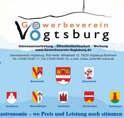 Werbung www.Gewerbeverein-Vogtsburg.de - Vogtsburg im ...