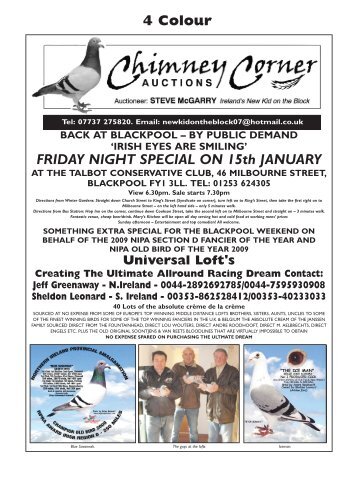 Chimney Corner - UNIVERSAL LOFTS - Elimar Pigeon Services