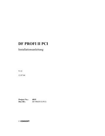 df profi ii pci - Comsoft