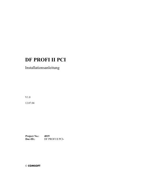 df profi ii pci - Comsoft