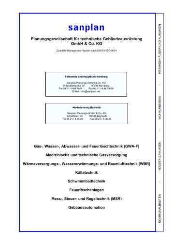 FIRMENSTRUKTUR - Sanplan Planungsgesellschaft in Nürnberg