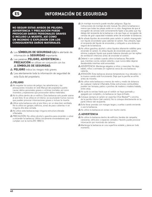 charcoal grill owner's guide guide d'utilisation du barbecue ... - Weber