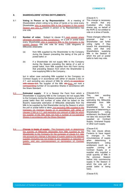 Constitution of - Fonterra