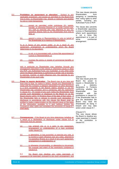 Constitution of - Fonterra