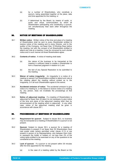 Constitution of - Fonterra