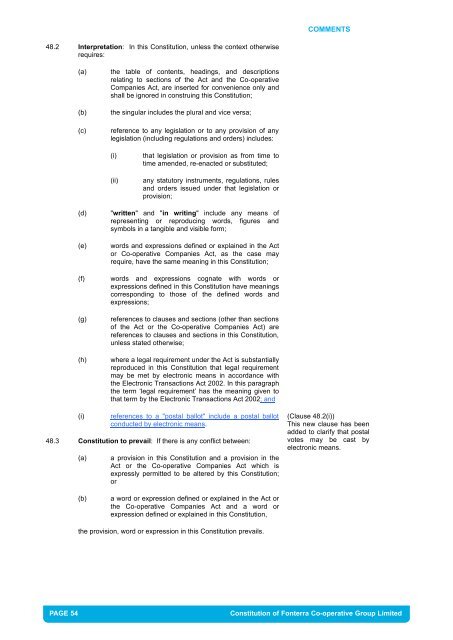 Constitution of - Fonterra