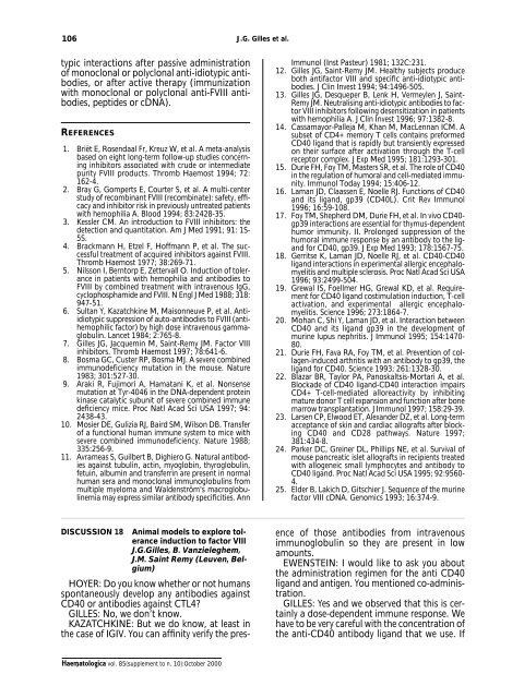 Haematologica 2000;85:supplement to no. 10 - Supplements ...