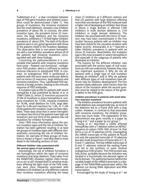 Haematologica 2000;85:supplement to no. 10 - Supplements ...