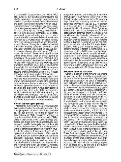 Haematologica 2000;85:supplement to no. 10 - Supplements ...