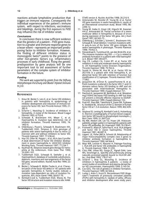 Haematologica 2000;85:supplement to no. 10 - Supplements ...