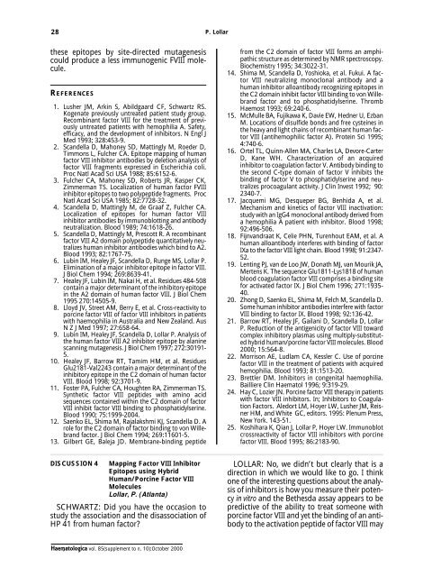 Haematologica 2000;85:supplement to no. 10 - Supplements ...