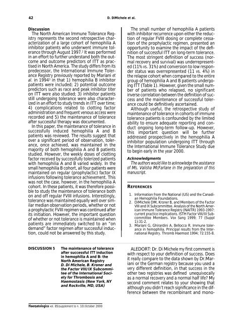 Haematologica 2000;85:supplement to no. 10 - Supplements ...