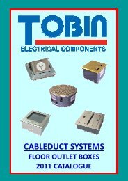 FLOOR OUTLET BOXES 2011 CATALOGUE - Tobin Electrical ...