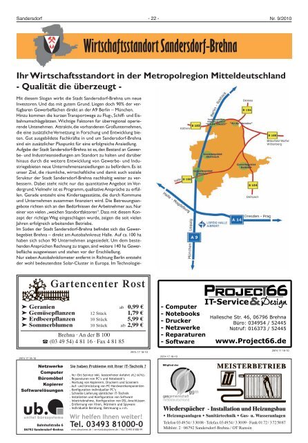 Ausgabe 09_2010 vom 07_05_2010 - Stadt Sandersdorf-Brehna