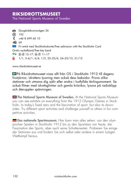 Stockholmskortet The Stockholm Card