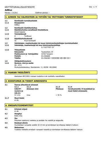 AdBlue - JL-Tuotteet Oy