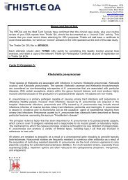 Klebsiella pneumoniae - Thistle QA