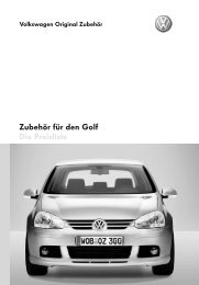 Zubehör für den Golf Die Preisliste - Volkswagen Zubehör