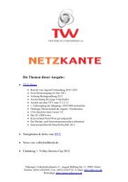 Ausgabe 1/2012 - Thüringer Volleyballverband