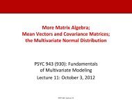 Mean Vectors and Covariance Matrices