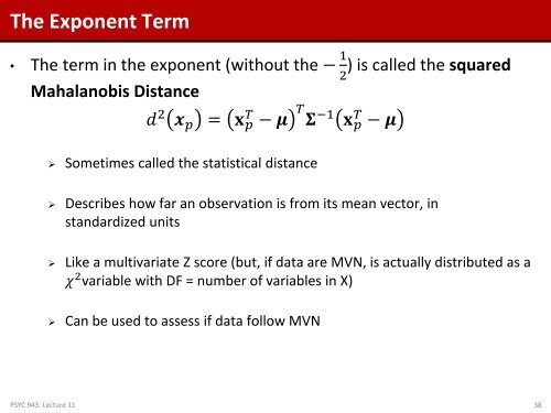 Mean Vectors and Covariance Matrices