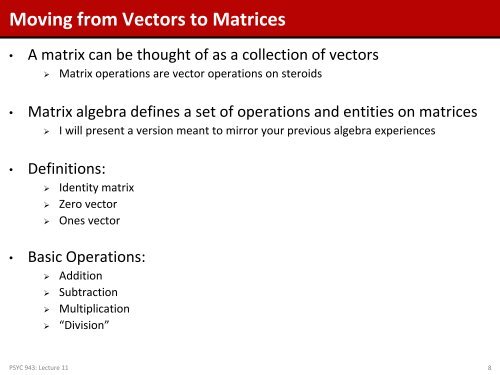 Mean Vectors and Covariance Matrices