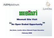 Nkomati Site Visit An Open Ended Opportunity - ARM