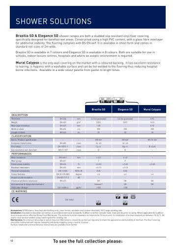 2013/14 Range Brochure - Shower Solutions (1.33 Mo) - Gerflor