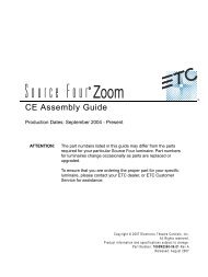 Source Four Zoom CE Assembly Guide - ETC