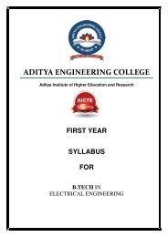 1st year - Aditya Engineering College