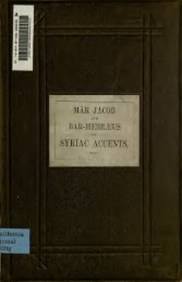 A letter by Mar Jacob, bishop of Edessa, on Syriac orthography; also ...