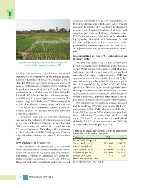 Central Rice Research Institute Annual report...2011-12