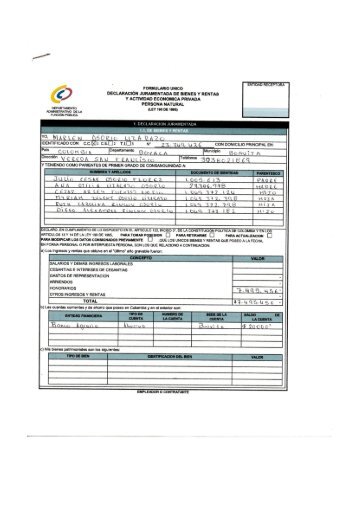 formulario unico ( declaracion juramentada de bienes y ... - Boavita