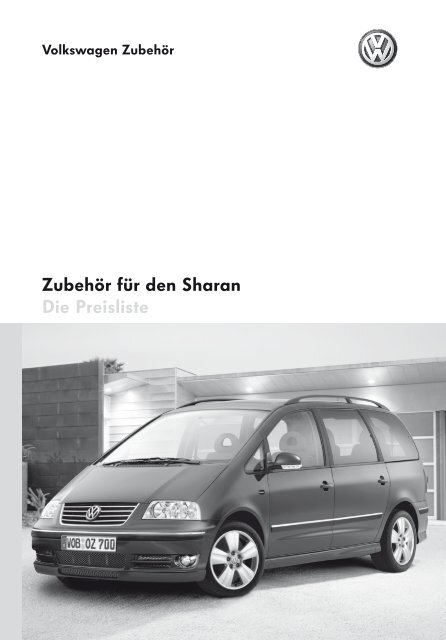 Zubehör für den Sharan Die Preisliste - Volkswagen Zubehör