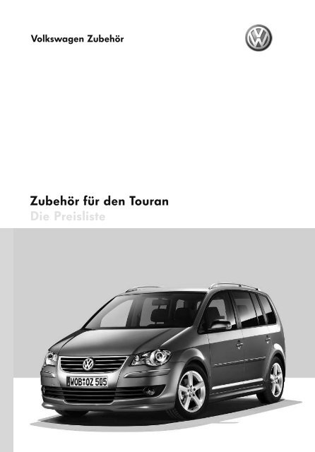 Zubehör für den Touran Die Preisliste - Volkswagen Zubehör